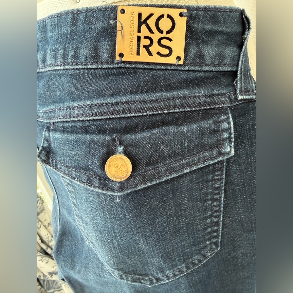 KORS MICHAEL KORS Classic Blue Flared Women's Jeans, Size 6 ( S) - Picture 11 of 16